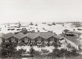 Colombo Sri Lanka Docks Tea Warehouses Harbor Ships Bullock Vtg. Photo 19thC.