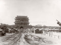 Beijing China Hatamen Gate Walled City Street Scene Carts Vtg. Photo 19thC.