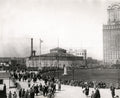 Battery Park New York Crowds Castle Clinton Skyscraper Vtg. Photo 20thC.