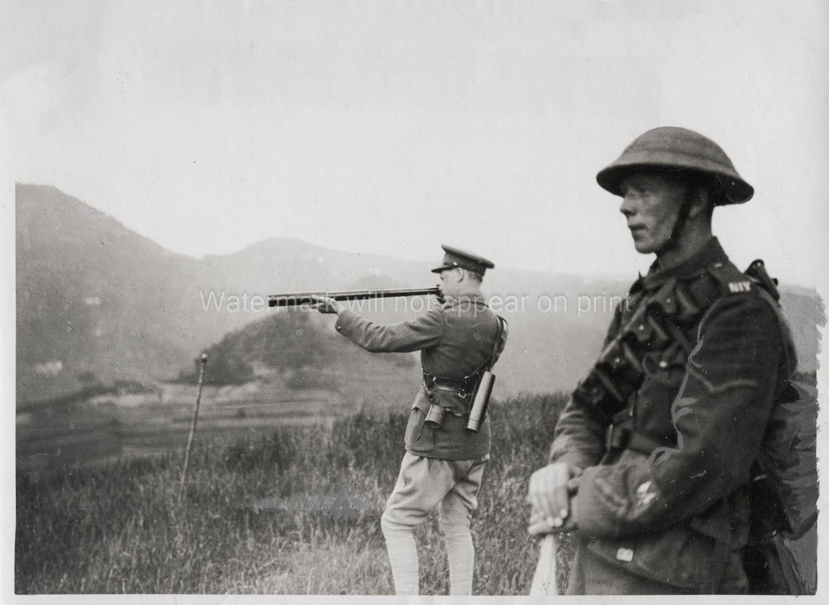 Italy Prince Wales Edward VIII WW1 Soldiers Uniform Rifle Vtg. Photo
