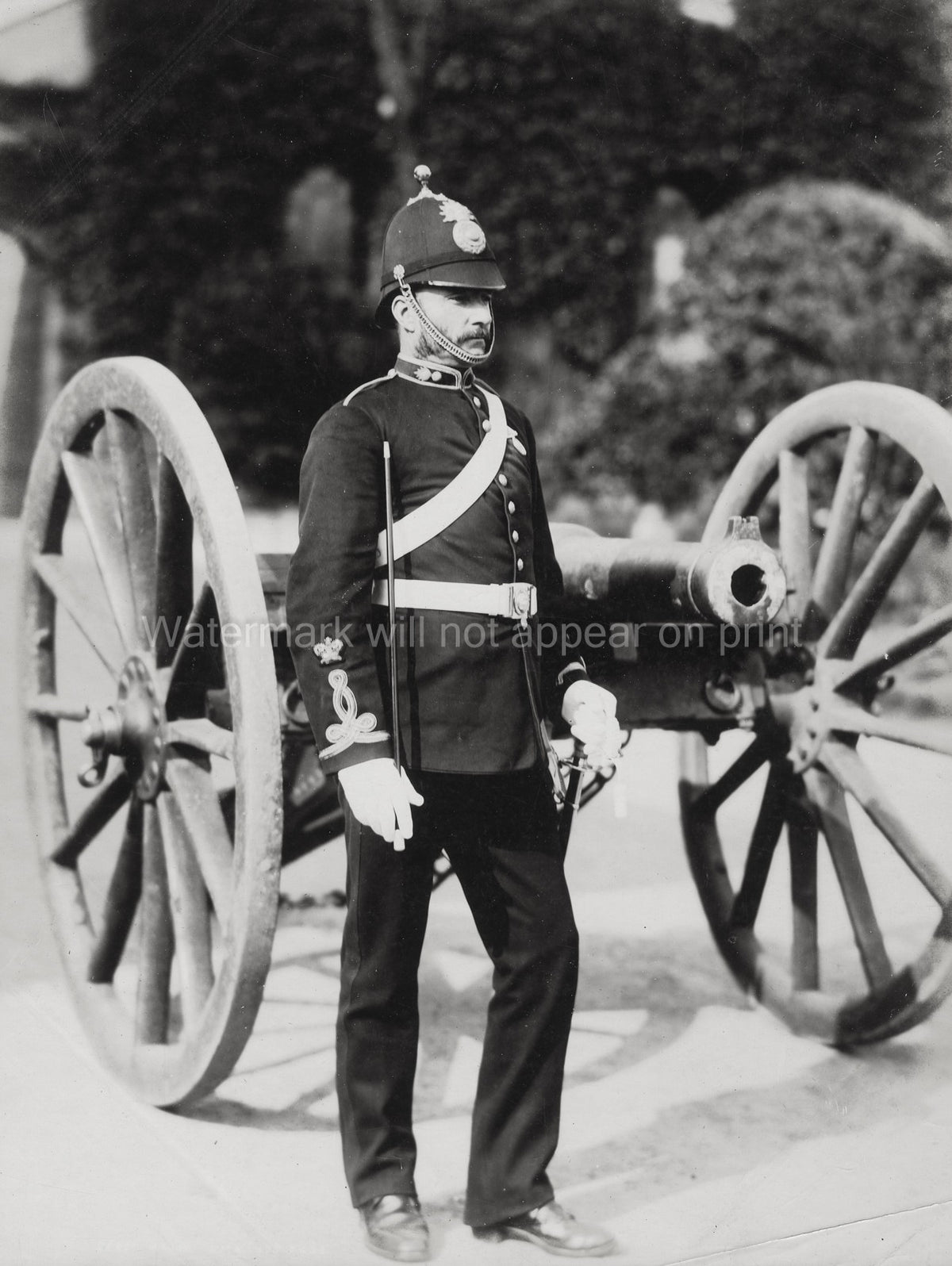 Sergeant Major Royal Malta Artillery British Army Uniform Vtg. Photo 19thC.
