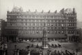 Charing Cross Railway Station Hotel London Architecture Vtg. Photo 19thC.