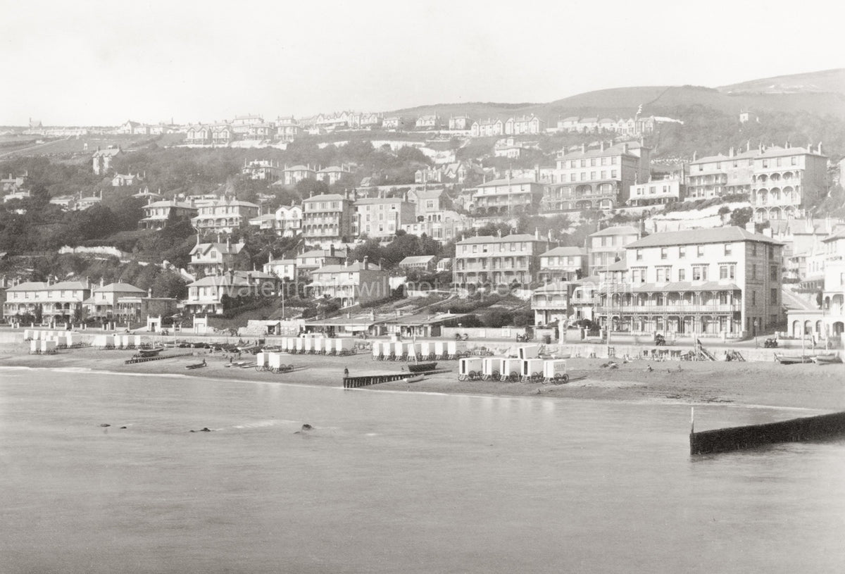 Ventnor Isle Wight England Seaside Resort Beachfront View Vtg. Photo 19thC.