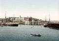 Turkey Istanbul Bosphorus Ships Boats Dolmabahe Palace Vtg. Photo 19thC.