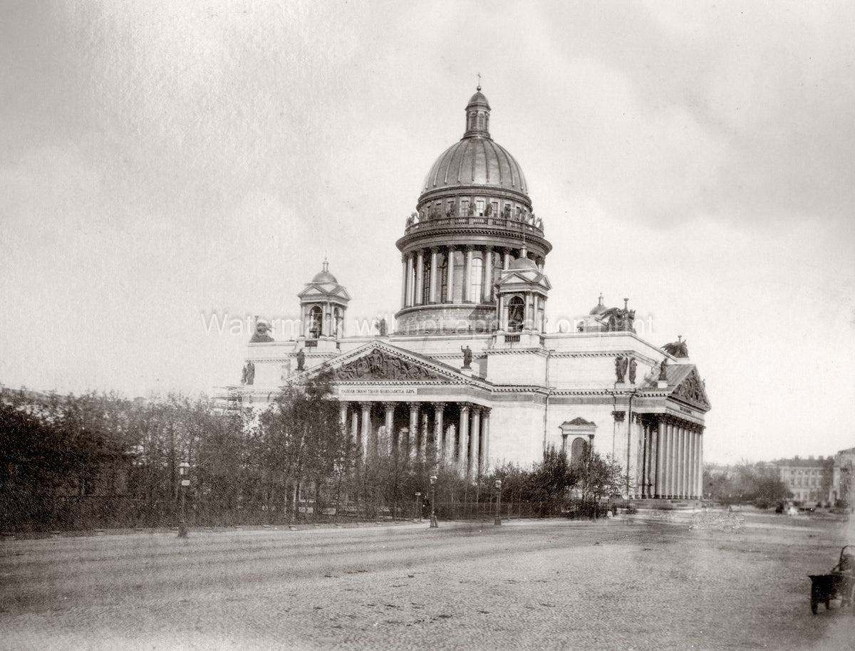 Saint Isaac's Cathedral St. Petersburg Russia Neoclassical Vtg. Photo 19thC.