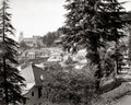 Simla Shimla India Church View Hillside Town Landscape Vtg. Photo 19thC.