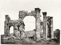 Palmyra Syria Arch Ruins Roman Architecture Columns Vtg. Photo 19thC.