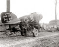 WW1 Captured German Aeroplane Soldiers Military Transport Vtg. Photo