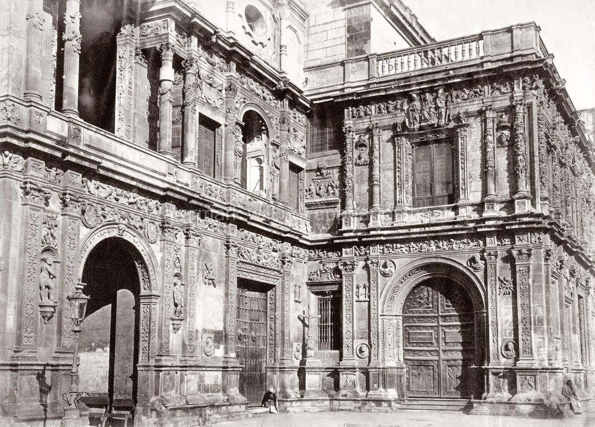 Seville Town Hall Ayuntamiento Ornate Plateresque Facade Vtg. Photo 19thC.