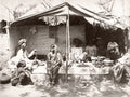India Family Group Daily Life Tent Shelter Turban Sari Vtg. Photo 19thC.