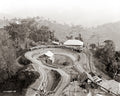 Chinbatti Loop Darjeeling Railway India Steam Train Locomotive Vtg. Photo 19thC.