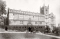Shrewsbury Free Library UK Stone Building Architecture Sundial Vtg. Photo 19thC.