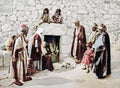 Tomb Lazarus Palestine Pilgrims Biblical Scene Holy Land Vtg. Photo 19thC.