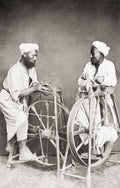 Egypt Men Grinding Stones Sharpening Knives Craftsmen Vtg. Photo 19thC.