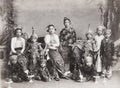 Burmese Family Children Traditional Festival Dress Burma Vtg. Photo 19thC.