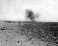 WW1 WWI Support Troops Advancing Soldiers Battlefield Combat Vtg. Photo
