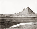 Giza Egypt Pyramids Ancient Monuments Desert Landscape Vtg. Photo 19thC.