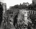 Sorrento Italy Cliffside Buildings Ravine View Architecture Vtg. Photo 19thC.