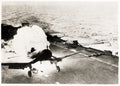 World War II Corsair Plane Flames Landing Aircraft Carrier Vtg. Photo WW2