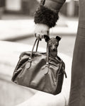London Woman Carries Cute Dog Handbag Pet Fashion Street Vtg. Photo 20thC.