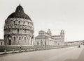 Pisa Italy Baptistery Duomo Leaning Tower Piazza del Vtg. Photo 19thC.