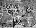 Knight's Inlet Indigenous Women Portraits Beaded Blankets Vtg. Photo 19thC.