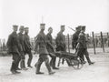 WW1 German Prisoners Fatigue Duty Marching Camp Vtg. Photo