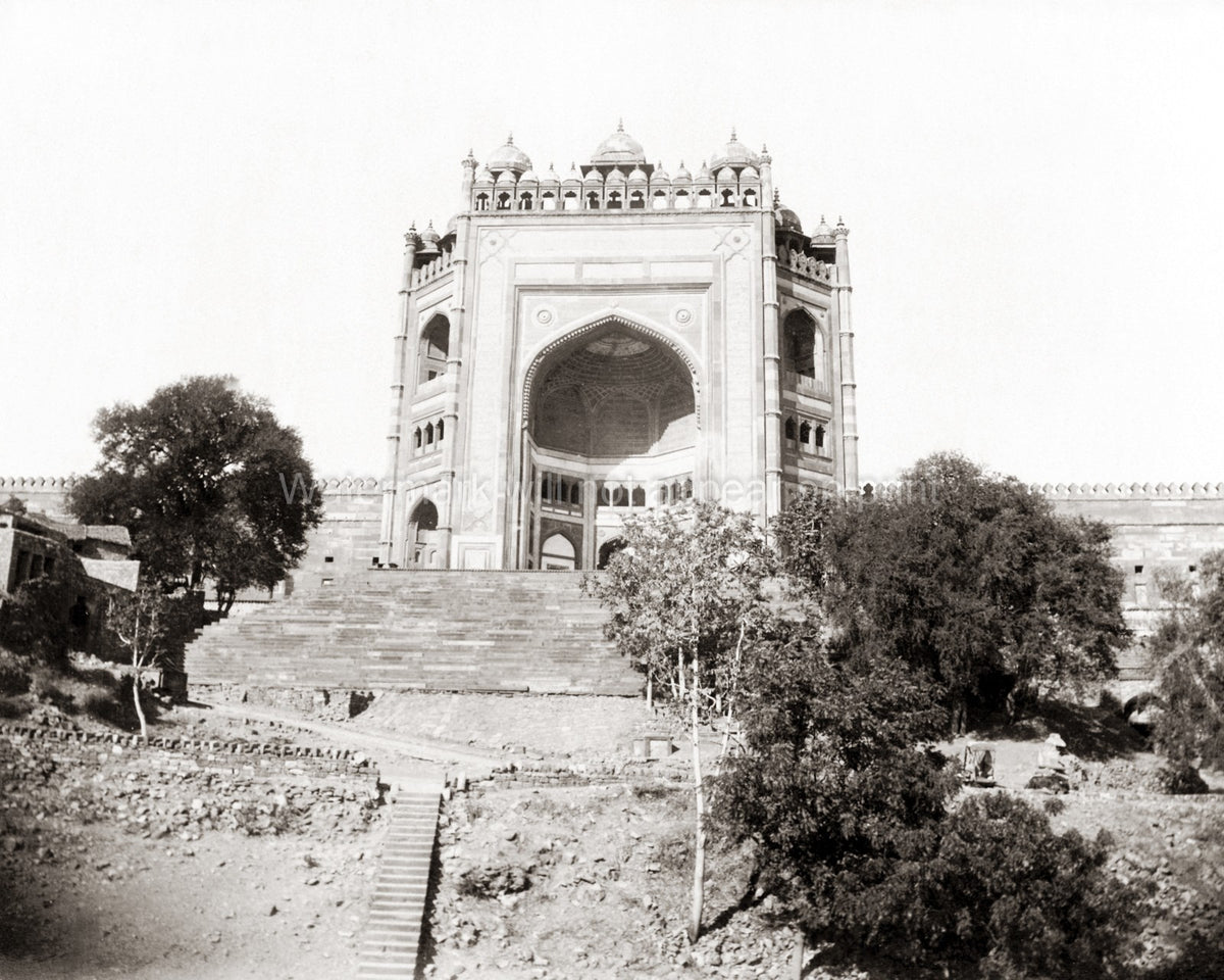 Fatehpur Sikri Agra India Buland Darwaza Gate Mughal Vtg. Photo 19thC.