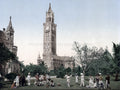 Bombay University Garden India Rajabai Clock Tower Gothic Vtg. Photo 19thC.