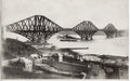 Forth Bridge Scotland HMS Iron Duke Cantilever Railway Ship Vtg. Photo 19thC.