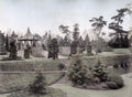 Yokohama Japan Bluff Gardens Gazebo Landscaped Park Trees Vtg. Photo 19thC.