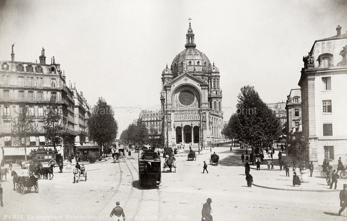 Paris Eglise St Augustin Boulevard Malesherbes Architecture Vtg. Photo 19thC.