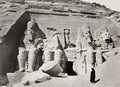 Great Temple Abu Simbel Egypt Rock Cut Statues Pharaoh Vtg. Photo 19thC.