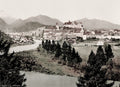 Fssen Germany Bavarian Townscape Hohes Schloss Castle Alps Vtg. Photo 19thC.