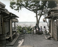Segen Yama Tea House Yokohama Japan Women Kimono Cityscape Vtg. Photo 19thC.