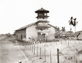 Vinces Ecuador Santa Ana Church Festival Decorations Pagoda Vtg. Photo 19thC.