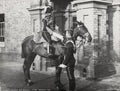 British Army 3rd Hussars Officer Horse Cavalry Uniform Soldier Vtg. Photo 19thC.