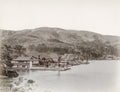 Hakone Town Japan Lake Shore View Traditional Houses Vtg. Photo 19thC.