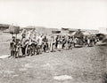 China Wedding Procession Parade Musicians Sedan Chair Banners Vtg. Photo 19thC.