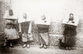 China Chinese Prisoners Cangue Punishment Stocks Chains Vtg. Photo 19thC.
