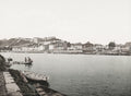 Citadel Namur Belgium Meuse River Boats Fortress Cityscape Vtg. Photo 19thC.