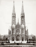 Vienna Austria Votivkirche Ringstrae Gothic Revival Church Vtg. Photo 19thC.
