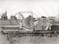 India Engineering Model Cantilever Bridge Construction Men Vtg. Photo 19thC.