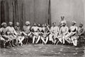 Raja Mahmudabad India Group Portrait Royalty Nobles Swords Vtg. Photo 19thC.