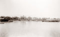 Kiukiang Jiujiang China Waterfront River Port Boats Buildings Vtg. Photo 19thC.