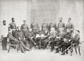British Army India Officers 17th Native Infantry Group Vtg. Photo 19thC.