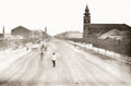 West Street Durban South Africa Cityscape Church Tram Tracks Vtg. Photo 19thC.
