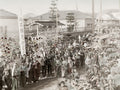 Japan Procession Crowd Parade Traditional Clothing Street Vtg. Photo 19thC.