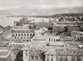 Beirut Lebanon Cityscape Coastal View Mountains Castle Vtg. Photo 19thC.