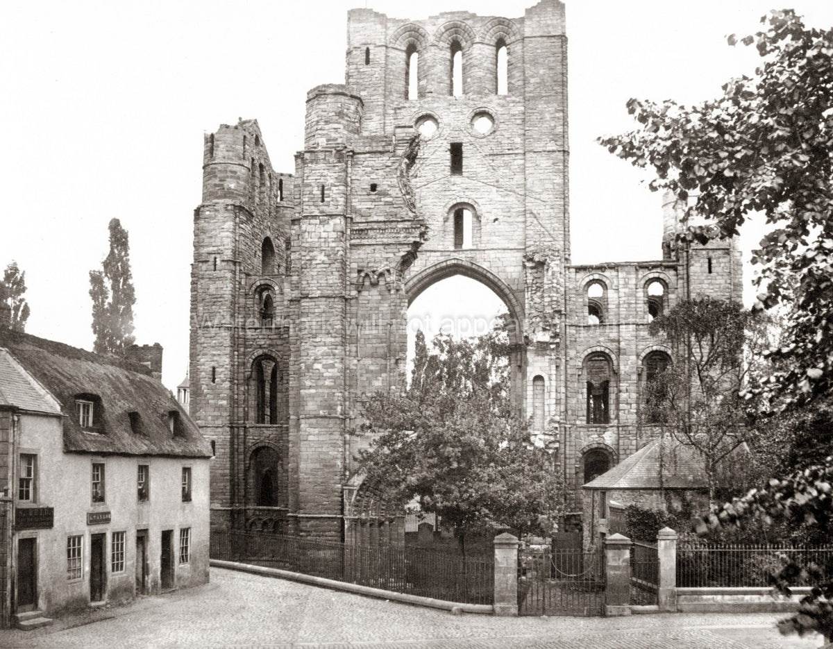 Kelso Abbey Scotland Ruins Gothic Architecture Monastery Vtg. Photo 19thC.